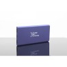 bleu métal - logo lumineux blanc